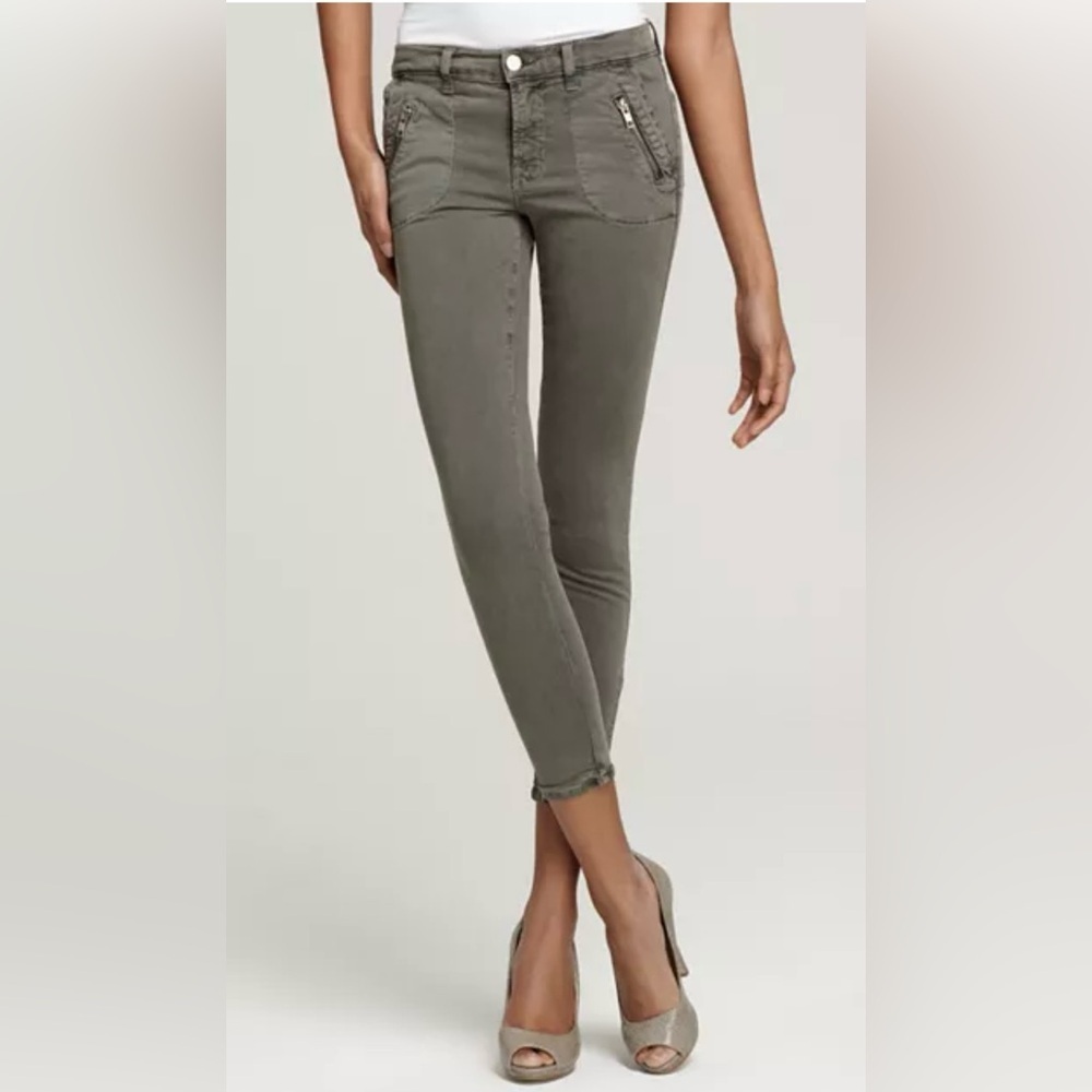 J Brand Ginger Zip Crop In Vintage Armadillo Size 26